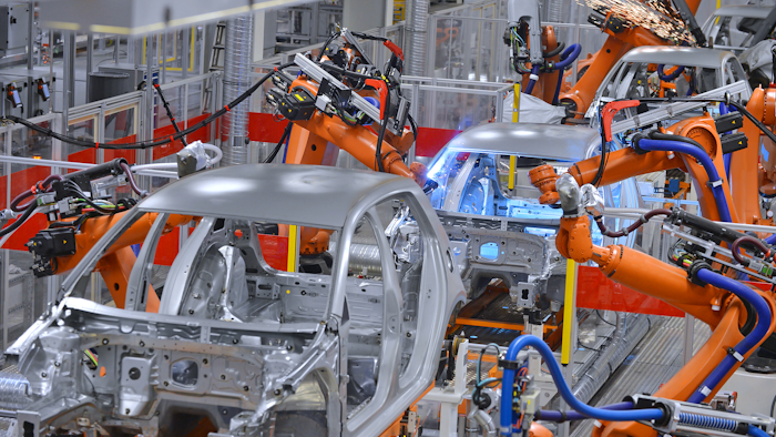 Robots Welding In Factory 156642859 4069x2630