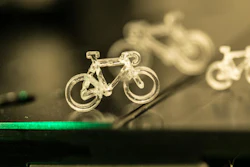 The new approach can be used to make a variety of complex objects such as the bicycle shown here.