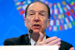 World Bank President David Malpass during a news conference at the World Bank/IMF Annual Meetings in Washington, Oct. 17, 2019.