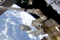 In this image taken from video, NASA astronaut Victor Glover makes his way to the International Space Station’s European lab, Jan. 27, 2021.