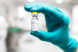 Vial of the Janssen COVID-19 vaccine, July 2020.