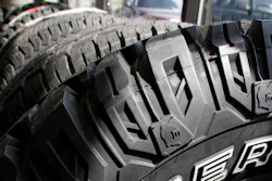 Cooper tires on display at Vermont Tire and Service, Inc. in Montpelier, VT.