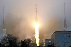 In this photo provided by Roscosmos Space Agency Press Service, the Progress MS-16 cargo blasts off from the launch pad at Russia's space facility in Baikonur, Kazakhstan, Monday, Feb. 15, 2021.