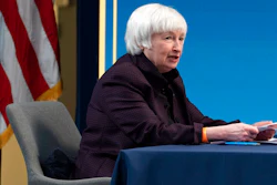 Treasury Secretary Janet Yellen speaks during a virtual roundtable with participants from Black Chambers of Commerce across the country to discuss the American Rescue Plan, Friday, Feb. 5, 2021, from the South Court Auditorium on the White House complex in Washington.