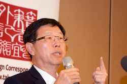 Foxconn Chairman Young Liu speaks in a press conference in Taipei, Taiwan on Tuesday, March 16, 2021.