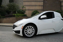 A press release photo of the SOLO from the Canadian firm ElectraMeccanica.