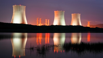 Illuminated Nuclear Power Plant At Night 146807010 2971x1975