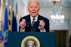 President Joe Biden speaks about the COVID-19 pandemic during a prime-time address from the East Room of the White House, Thursday, March 11, 2021, in Washington.