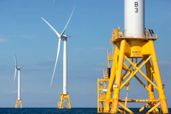 In this Aug. 15, 2016 file photo, three of Deepwater Wind's turbines stand in the water off Block Island, R.I. Though this is only one of two operational U.S. wind farms in 2021, members of the wind power industry and clean energy advocates are hoping that President Joe Biden's administration can transform the country into a leader in offshore wind power.