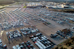 General Motors assembly plant and parking lot, Wentzville, Mo., March 24, 2021.