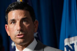 In this file photo, Department of Homeland Security Acting Secretary Chad Wolf, speaks during a news conference in Washington.