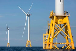This photo shows offshore wind turbines near Block Island, R.I.