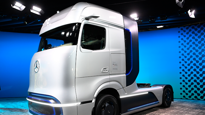 A prototype of a truck for future electric technology strategy of the Daimler Trucks company is presented during a news conference in Berlin, Germany last September.
