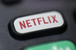 Netflix logo on a remote control in Portland, Ore., Aug. 13, 2020.