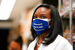 Kizzmekia Corbett at the Viral Pathogenesis Laboratory at the NIH in Bethesda, Md., Feb. 11, 2021.