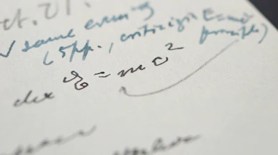 A letter written by Albert Einstein in which he wrote out his famous 'E = mc2' equation.