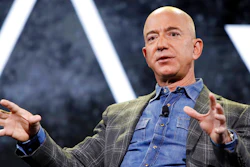 In this June 6, 2019 photo, Amazon CEO Jeff Bezos speaks at the Amazon re:MARS convention in Las Vegas.