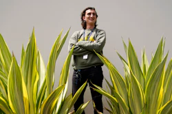 Lucius Giannini stands for a portrait Thursday, April 15, 2021, in San Diego. Giannini graduated from the University of California at San Diego at the end of last summer with a degree in political science. He had hoped to find work with the Peace Corps, or maybe teaching English overseas. But the Peace Corps was bringing all its volunteers home, and no one was hiring for overseas teaching.