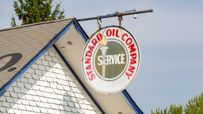Standard Oil Co. sign, Odell, Ill., Sept. 2020.
