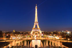 The Eiffel Tower seen from Trocadero Square, Paris, Feb. 2014.