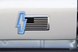 A pre-production Ford F-150 Lightning is shown in Bruce Township, Mich., May 12, 2021.