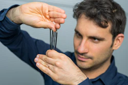Professor Gianluca Rizzello with 'dielectric elastomers.'