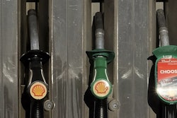 Shell logo on pumps at a petrol station in London, Jan. 20, 2016.