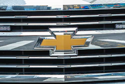 Chevrolet logo in New York, Aug. 2018.