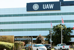 The UAW headquarters building in Detroit, also known as the 'Solidarity House.'