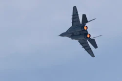 A MiG-29 demonstration flight, Moscow, Aug. 2019.