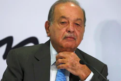 Carlos Slim during a news conference at his office in Mexico City, Oct. 16, 2019.