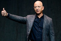 Jeff Bezos speaks at an event before unveiling Blue Origin's Blue Moon lunar lander in Washington, May 9, 2019.