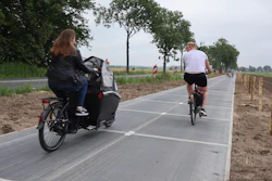 Solar cycle path in Maartensdijk, Netherlands, July 14, 2021.