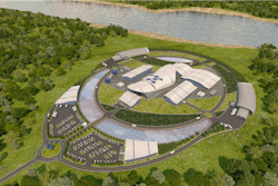 Artist’s rendering of NuScale Power’s small modular nuclear reactor plant.