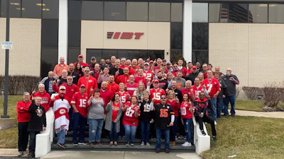 A staff group photo outside IBT's headquarters offices in Merriam, KS in January 2020.