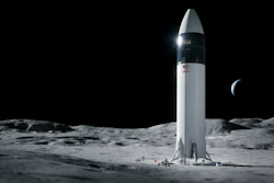 his is an illustration provided by SpaceX shows the SpaceX Starship human lander design that will carry the first NASA astronauts to the surface of the Moon under the Artemis program.