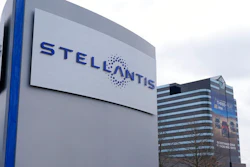 In this file photo taken on Jan. 19, 2021, the Stellantis sign is seen outside the Chrysler Technology Center, Tuesday, in Auburn Hills, Mich. Stellantis reported net profit of 5.9 billion euros ($7 billion) in the first half of 2021.