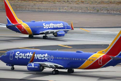 This July 17, 2019 file photo shows Southwest Airlines planes at Phoenix Sky Harbor International Airport in Phoenix. Southwest Airlines President Tom Nealon, who was once seen as a leading candidate for CEO but was passed over this year, has retired. Southwest said Monday, Sept. 13, 2021, that Nealon, 60, will still serve as an adviser focusing on environmental issues, including plans to reduce carbon emissions.