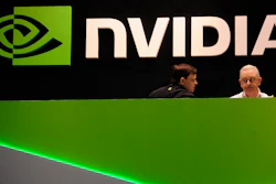 Nvidia booth at the Mobile World Congress trade show in Barcelona, Feb. 27, 2014.