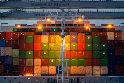Ship to shore cranes work the container ship CMA CGM Laperouse at the Georgia Ports Authority's Port of Savannah, Wednesday, Sept. 29, 2021, in Savannah, Ga. The U.S. trade deficit increased to a record $73.3 billion in August as a small gain in exports was swamped by a much larger increase in imports. The Commerce Department reported Tuesday, Oct. 5, 2021 that the monthly trade deficit increased 4.2% in August, rising to an all-time high, surpassing the previous record of $73.2 billion set in June.