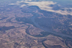 Mississippi River along the Mississippi-Arkansas border.