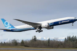 Pictured is the 777X jetliner which is based on the 777 and 787 Dreamliner.