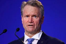 CEO and Chairman of the Bank of America Brian Moynihan speaks during the UN Climate Change Conference COP26 in Glasgow, Scotland, Nov. 2, 2021. Moynihan said consumers are spending “at a faster rate” than he’s ever seen but he remains concerned as to how inflation and supply-chain issues will influence the economy going into the winter.