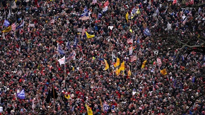 Crowd during a rally in Washington, Jan. 6, 2021.