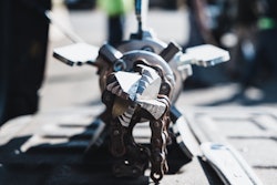 Chain cutter nozzles like those from KEG Technologies are designed to cut through difficult obstructions and thick root masses using high-pressure water that spins the cutting chains at high velocity.