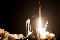 A SpaceX Falcon 9 rocket lifts off from pad 39A at the Kennedy Space Center in Cape Canaveral, Fla., Wednesday, April 27, 2022. NASA astronauts Kjell Lindgren, Robert Hines, and Jessica Watkins, and European Space Agency astronaut Samantha Cristoforetti on the Crew Dragon spacecraft begin a six-month expedition on the International Space Station.