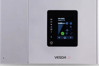 The Honeywell VESDA-E VEU analyzes the air in a flair detection chamber that uses a short wavelength laser, a CMOS imager, and multiple photodiodes to minimize false alarms.