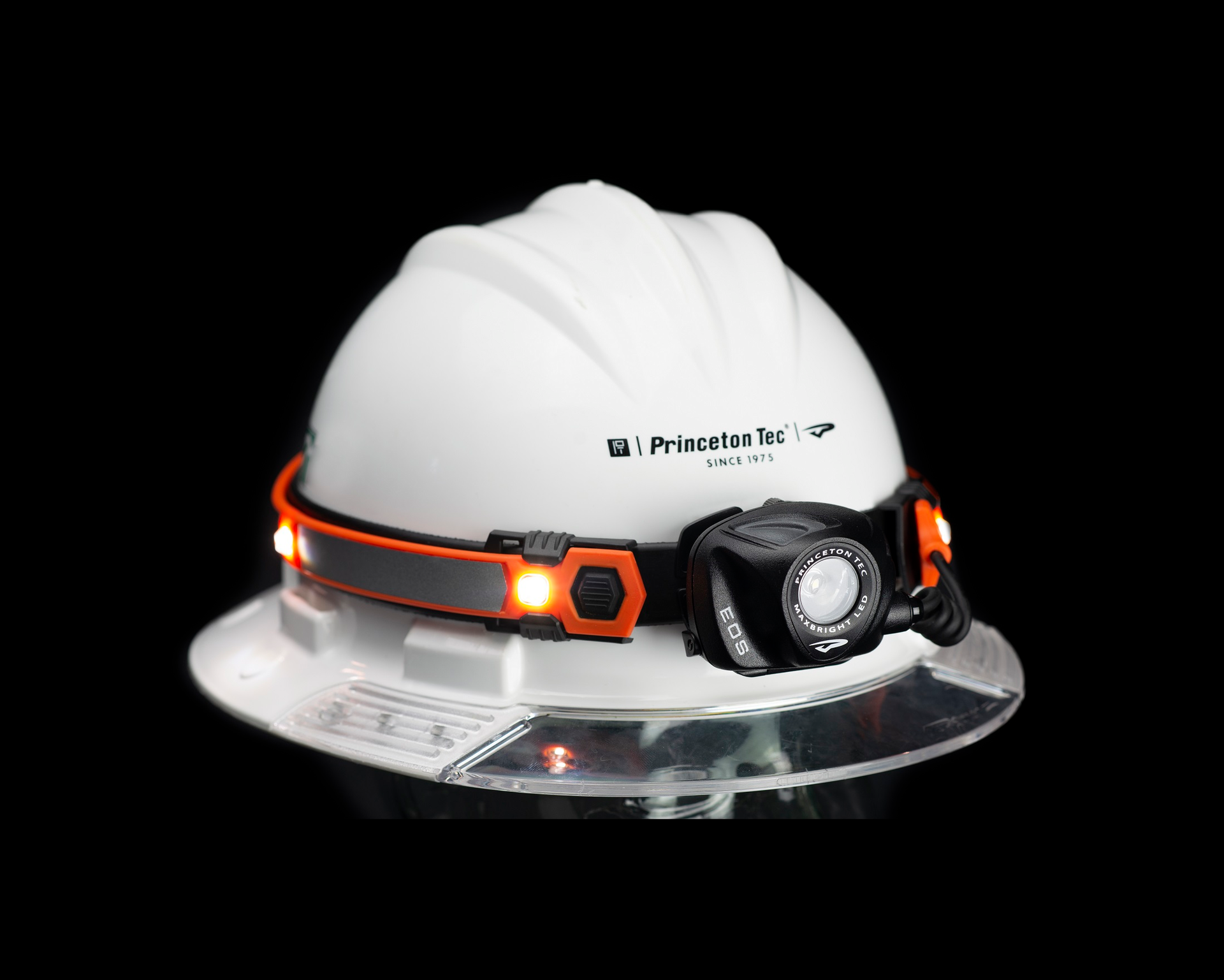 The Princeton Tec EOS 360 Headlamp and Safety Flasher provides powerful hands-free task lighting in low light areas.