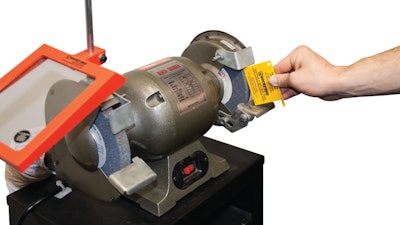 Grinder safety gauges are used during the installation, maintenance and inspection of bench/pedestal grinders.