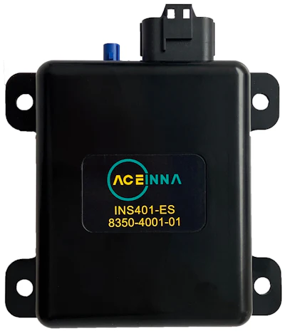 At the 2022 CES, ACEINNA announced their ACEINNA INS40x family for autonomous vehicle navigation. It combines centimeter level precision accuracy, ease of integration and very high levels of availability, reliability and integrity, all at a very competitive price. As shown in the picture, INS401 is the 1st product in the INS40x family with one main connector and one RF connector.